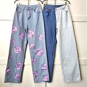 SHEIN women's high waist ,wide leg jeans BUNDLE